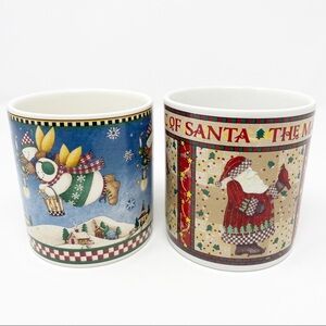 SAKURA Santa / Snow Angel Lot of 2 Christmas Mugs